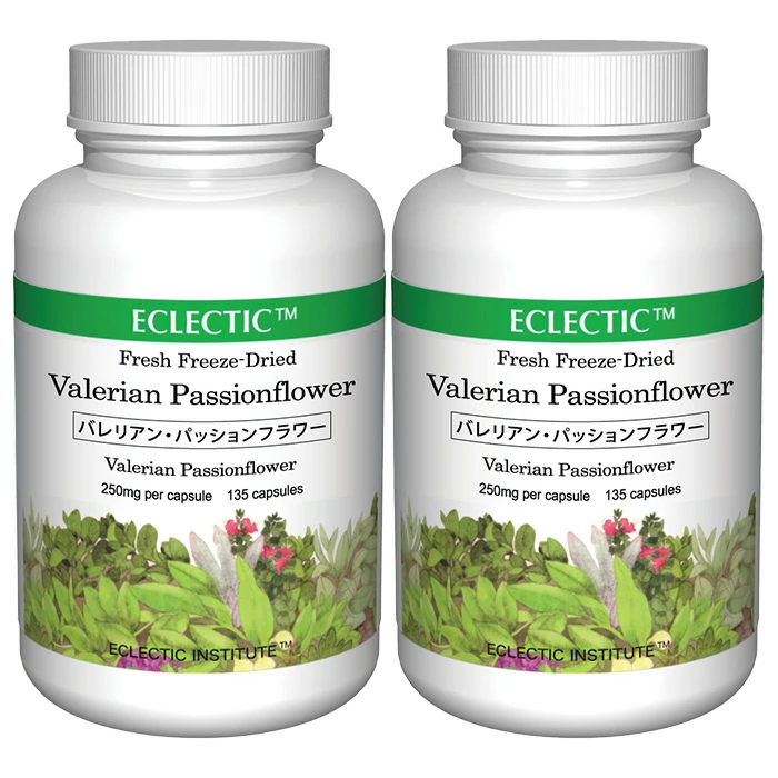 バレリアン・パッションフラワー ブレンド FFD 250mg 135カプセル 2個セット ブレンドハーブサプリメント ECLECTIC エクレクティック