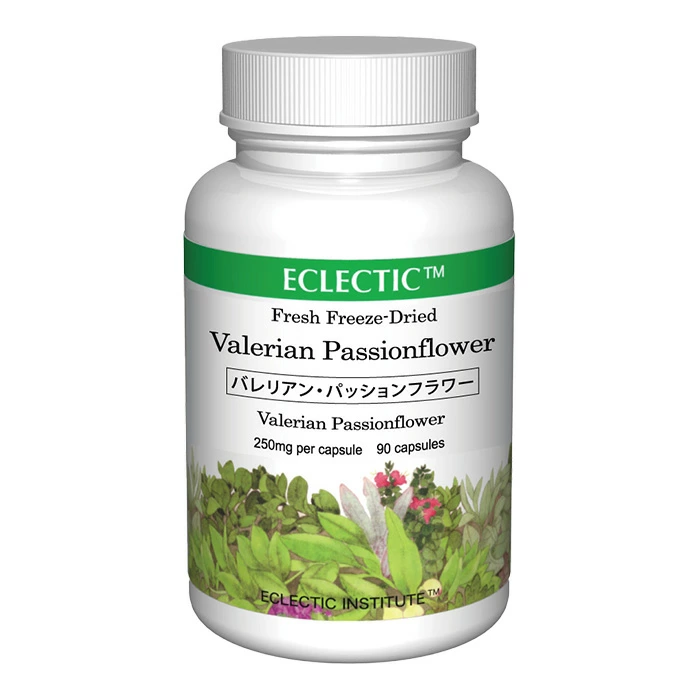 バレリアン・パッションフラワー ブレンド FFD 250mg 90カプセル ブレンドハーブサプリメント ECLECTIC エクレクティック