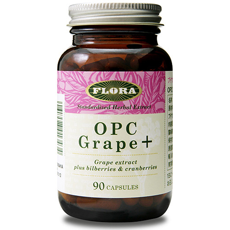 OPC Grape＋ OPCグレープ＋ 90カプセル ポリフェノール含有サプリメント FLORA フローラ